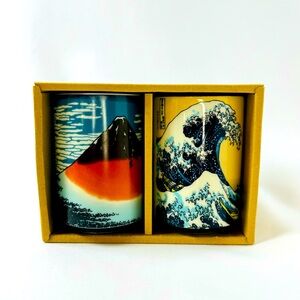 Utsuwa-No-Yakata Japan The Art of Tableware Stoneware Tea Cup Mug 2 Pc New Boxed